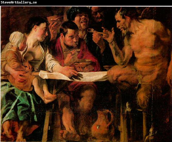 JORDAENS, Jacob The Satyr and the Peasant